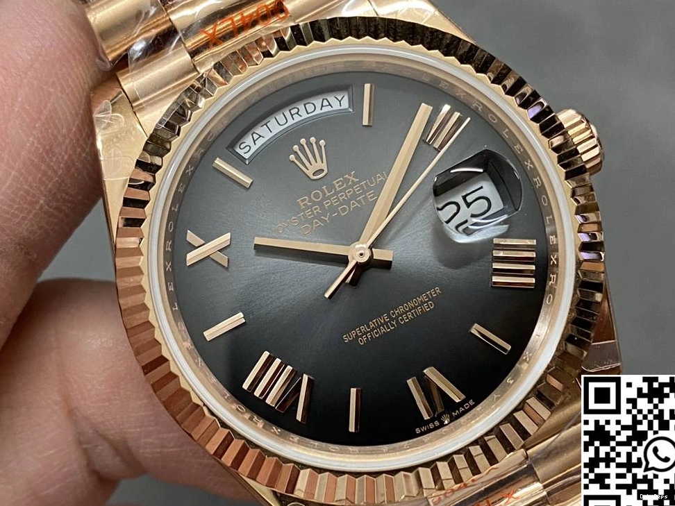 228235-0055 Day QF Steel Dial v5 Tungsten Rolex Date Factory Grey 0317